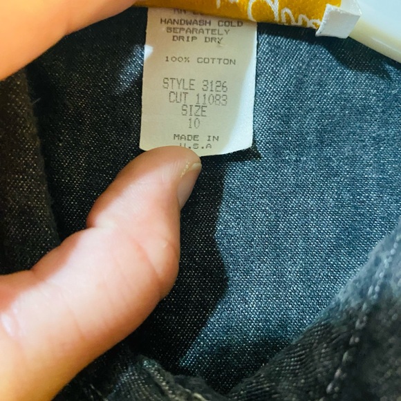 SOLD Vintage 90’s California Girl Button Up Belted Western A Line Dress Mint - Picture 10 of 10